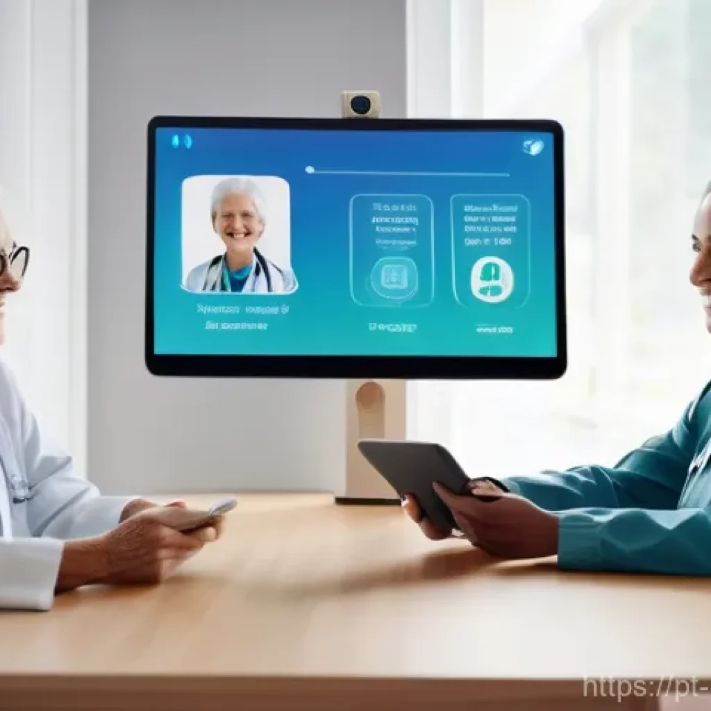 보건학과 전 세계 보건 지표 - **Prompt:** A diverse group of patients of varying ages and backgrounds engaging in virtual medical ...