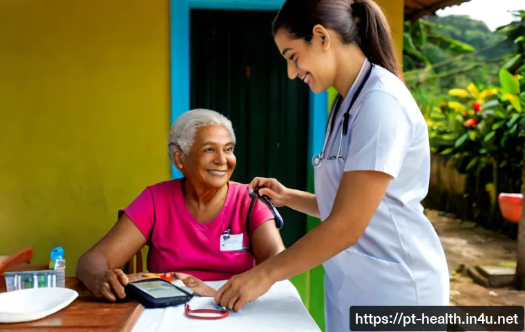 Home 17 보건학과 커뮤니티 헬스 - Photorealistic community health outreach in a Brazilian neighborhood, diverse public health students...